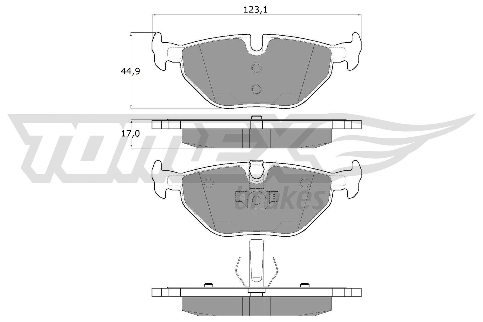 Obrázok Sada brzdových platničiek kotúčovej brzdy TOMEX Brakes  TX1317